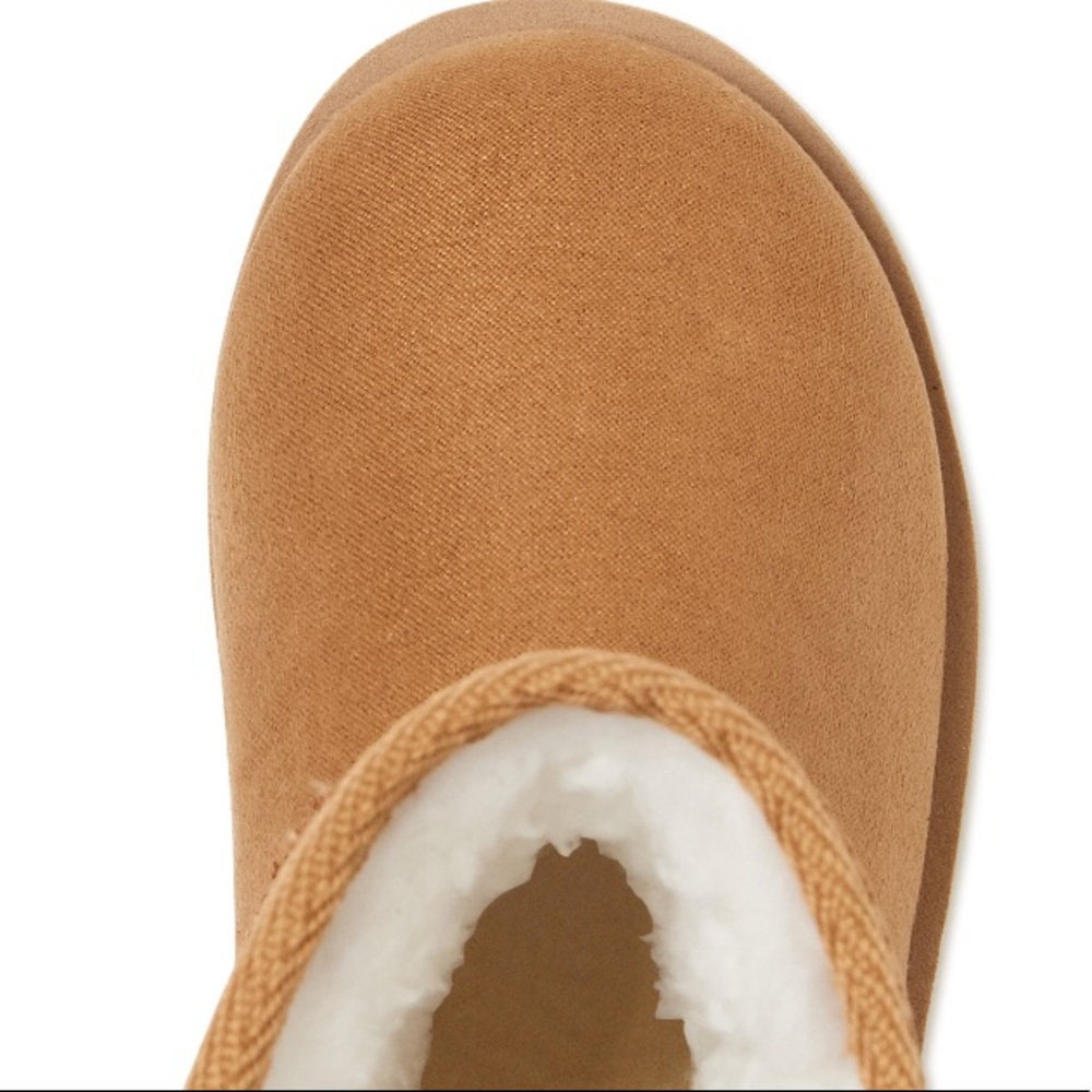 NWT Wonder Nation Girl Cozy Faux Shearling Winter Boot Taupe - Picture 5 of 8